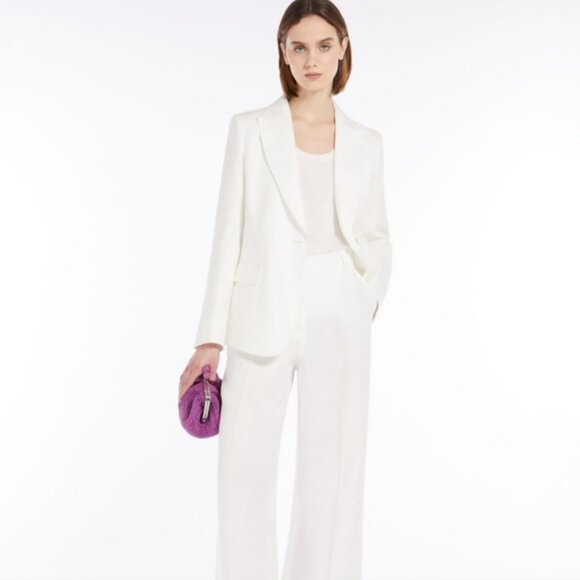 Weekend Max Mara Washed linen single breast blazer - Picture 3 of 5